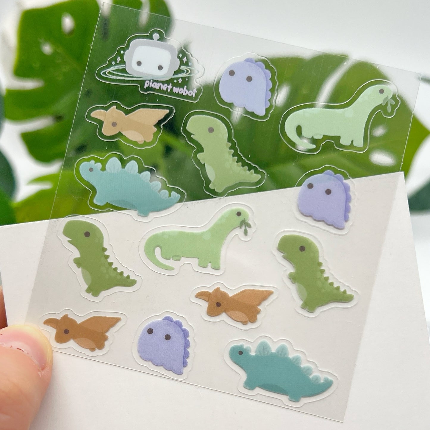 Dino Munchkins - 2 Clear Sticker Sheets PW21a