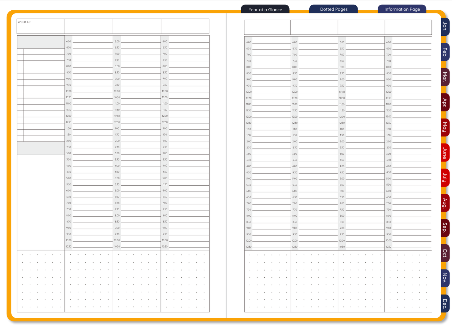Sunset Undated Digital FLX Planner - 12 Months