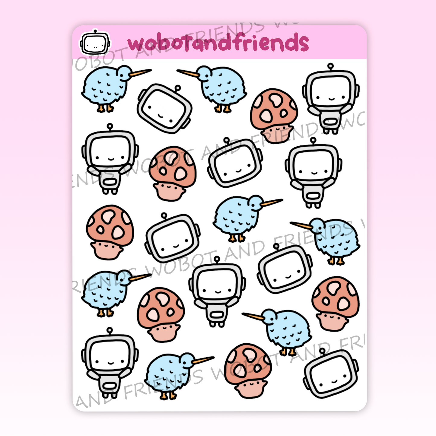 Wobot and Friends Doodles - N15
