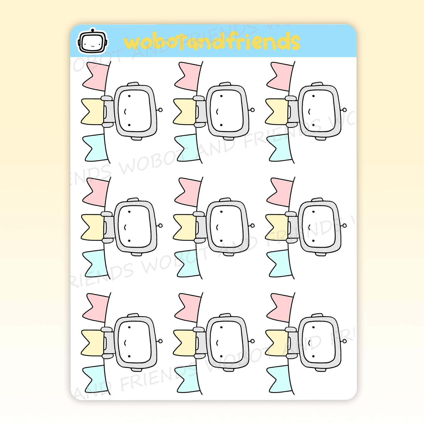 Pastel Banner Wobots - P12