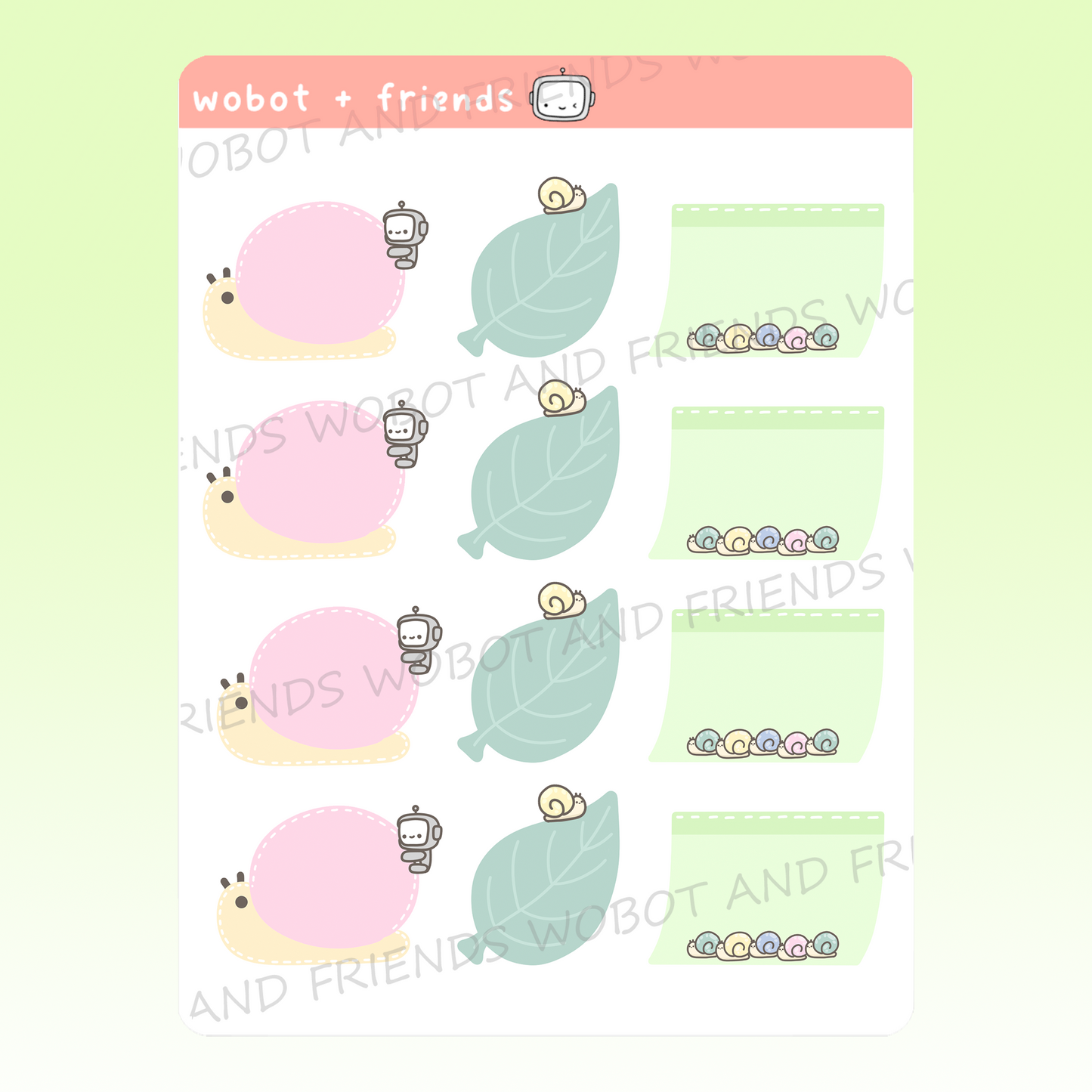 Snail Functional Stickers - F40