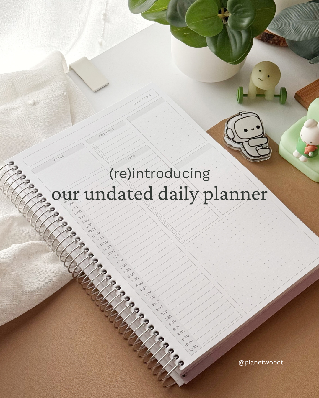 Hush Planner - Daily, Undated, 6 Months, B5 Size