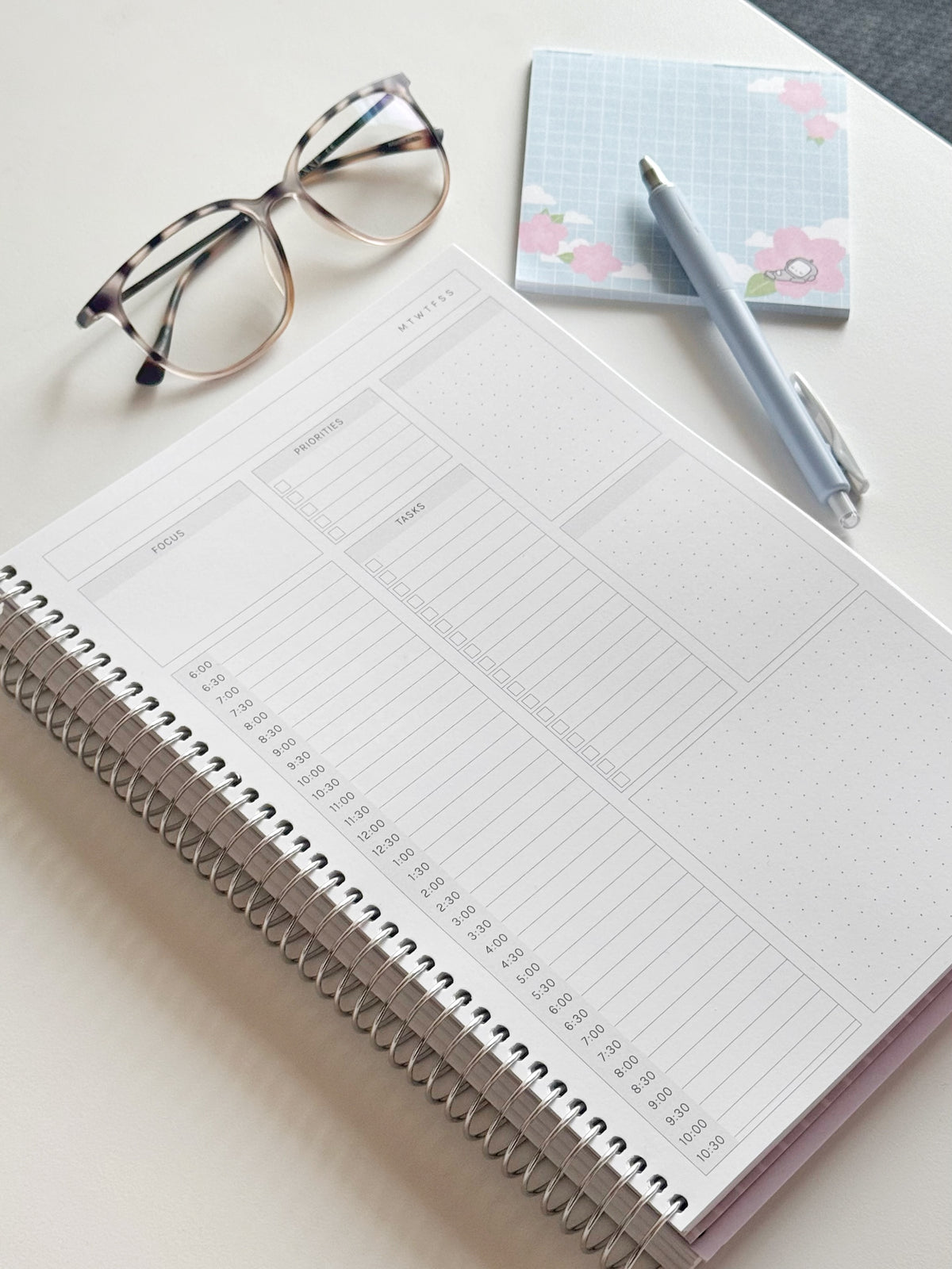 Hush Planner - Daily, Undated, 6 Months, B5 Size