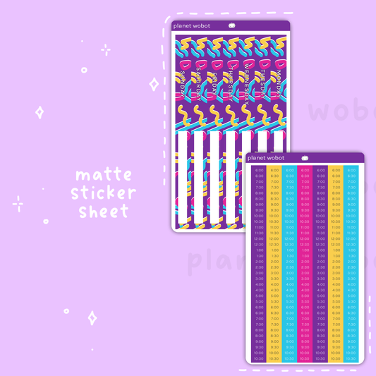 Retro Arcade Daily Layout Stickers | Hush Planner