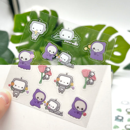 Grim's Garden - 2 Clear Sticker Sheets PW22a