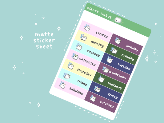 Fairy Garden Days of the Week Stickers | PW97