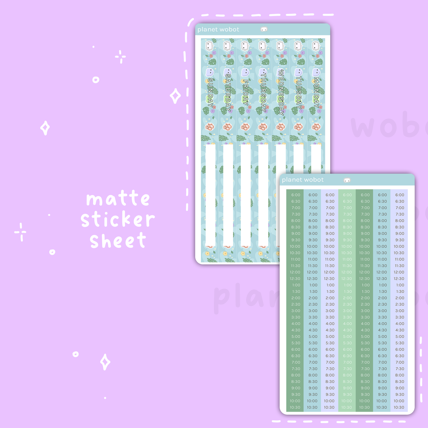 Starry Garden Daily Layout Stickers | Hush Planner