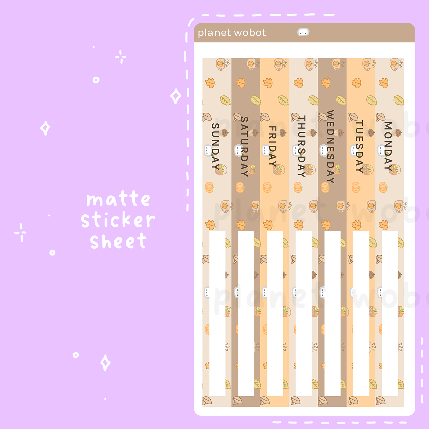 Autumn Tidbits Daily Layout Stickers | Hush Planner