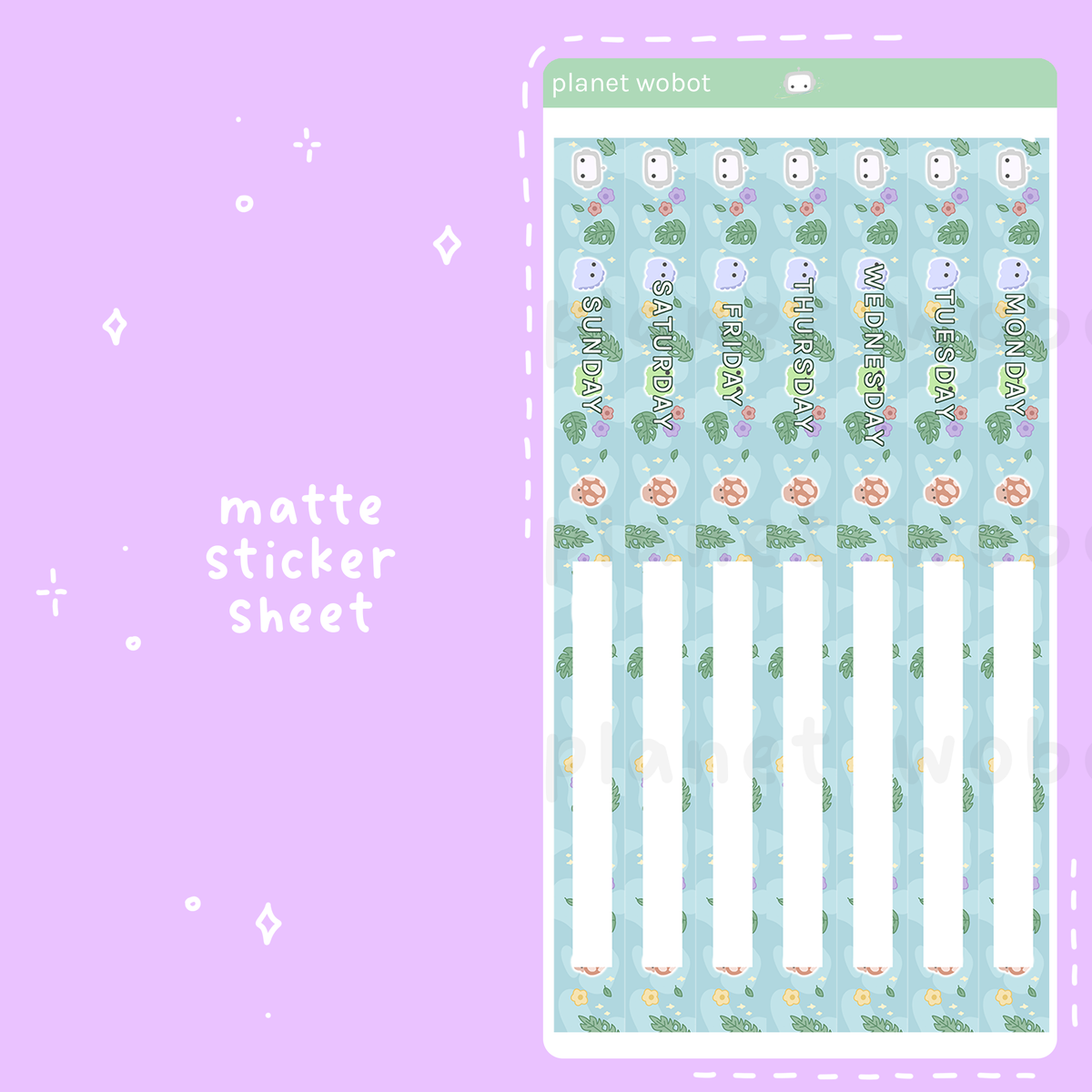 Starry Garden Daily Layout Stickers | Hush Planner