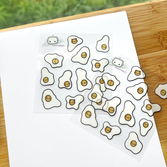 A Dozen Eggs - 2 Clear Sticker Sheets PW23a