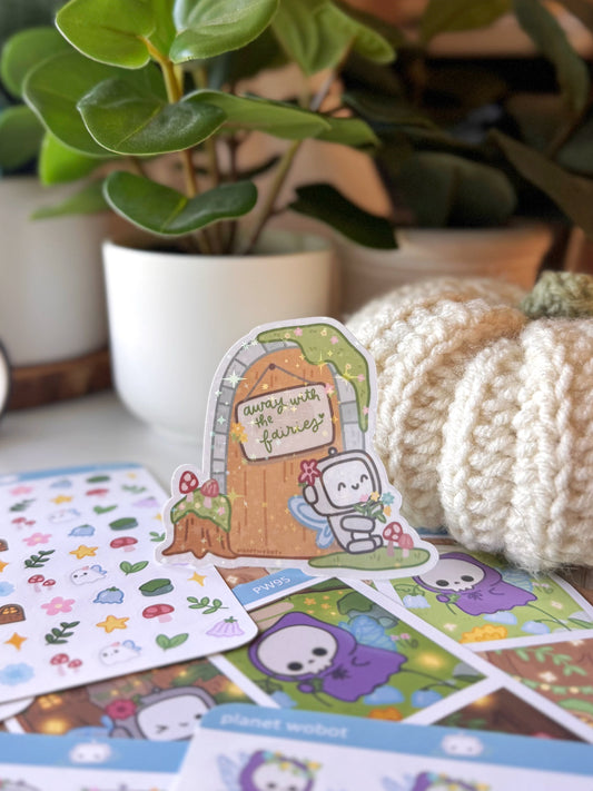 With the Fairies | Holo Vinyl Sticker