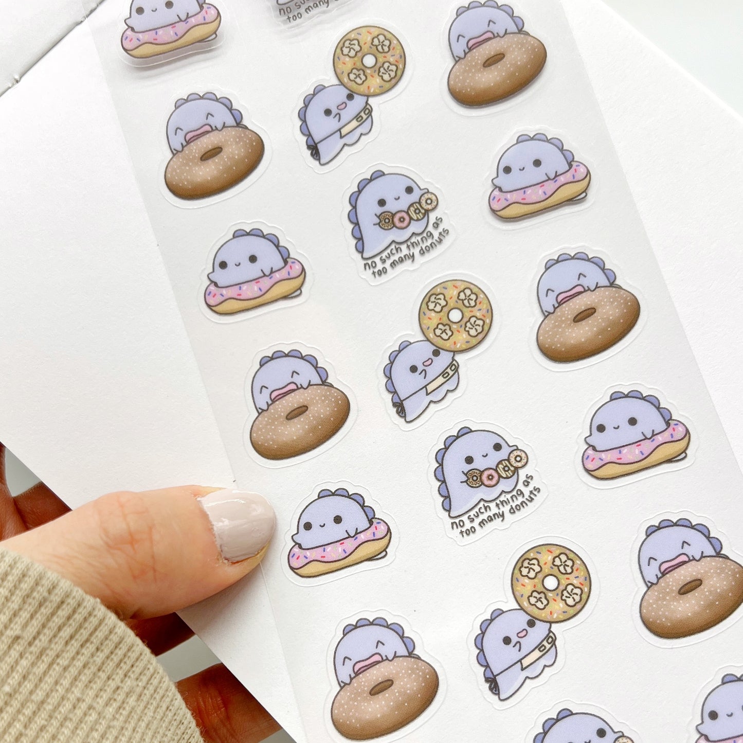 Wispy Kreme Donuts - 2 Clear Sticker Sheets