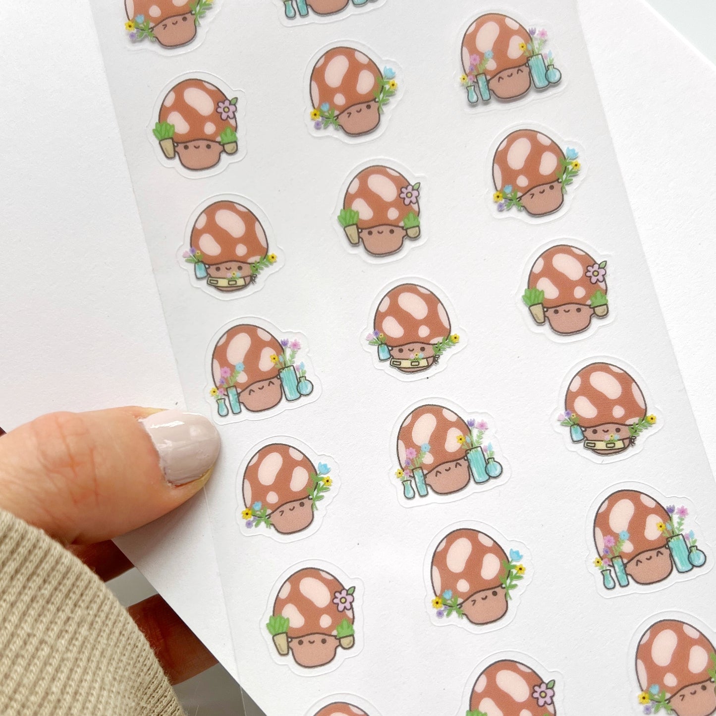 Florist Mushie - 2 Clear Sticker Sheets