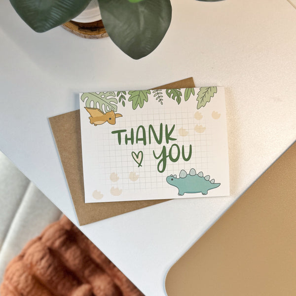 Dino Thank You Card