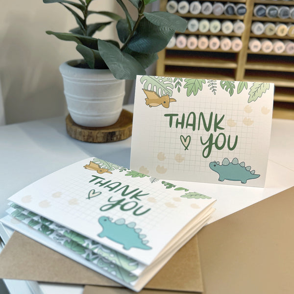 Dino Thank You Card