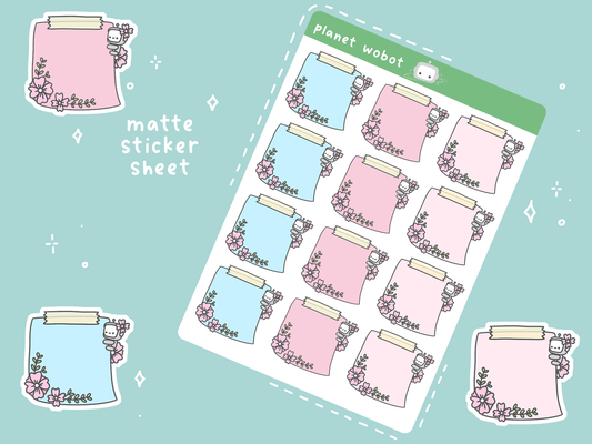 Cherry Blossom Sticky Note Stickers | PW67