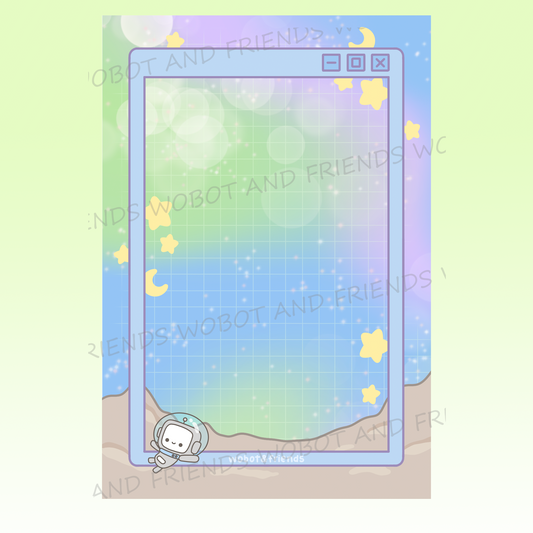 Gimme Space Wobot Notepad