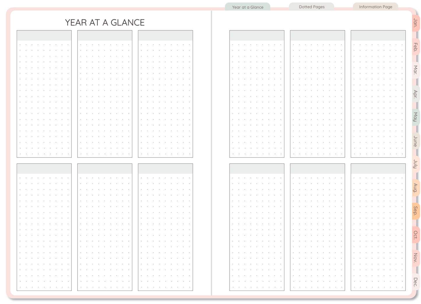 Blush Undated Digital FLX Planner - 12 Months