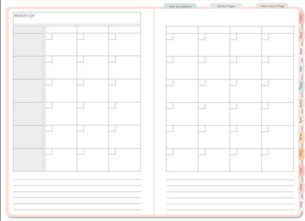 Blush Undated Digital FLX Planner - 12 Months