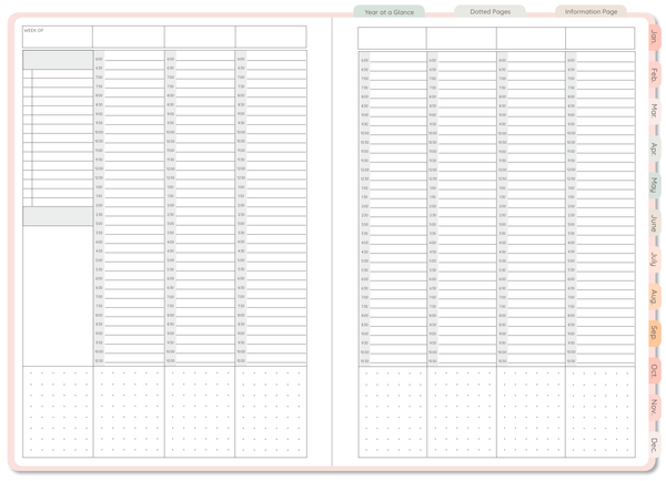 Blush Undated Digital FLX Planner - 12 Months