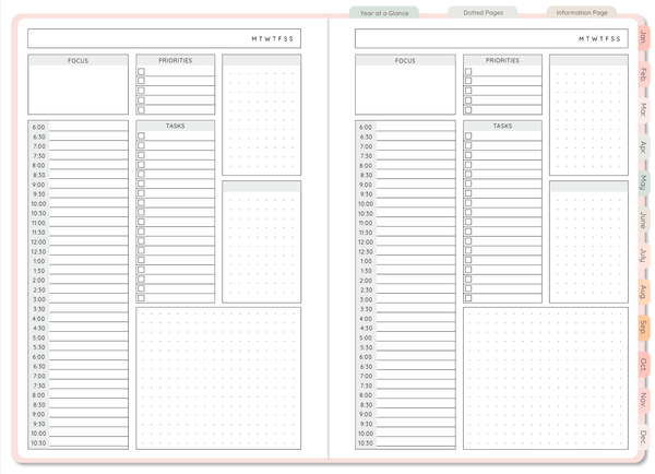 Blush Undated Digital FLX Planner - 12 Months