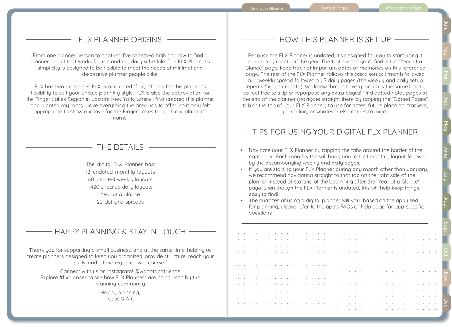 Meadow Undated Digital FLX Planner - 12 Months
