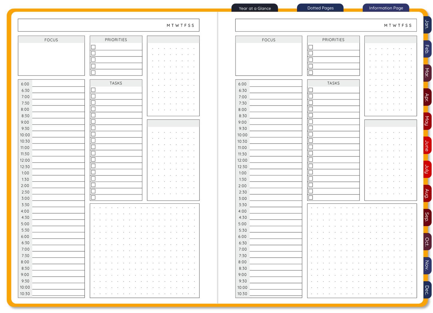 Sunset Undated Digital FLX Planner - 12 Months