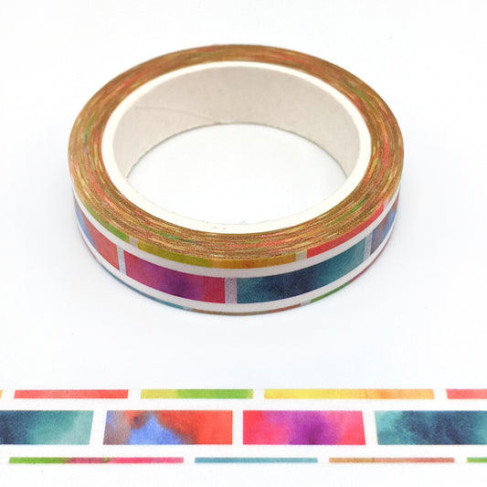 Watercolor Bricks Washi Tape - 10mm