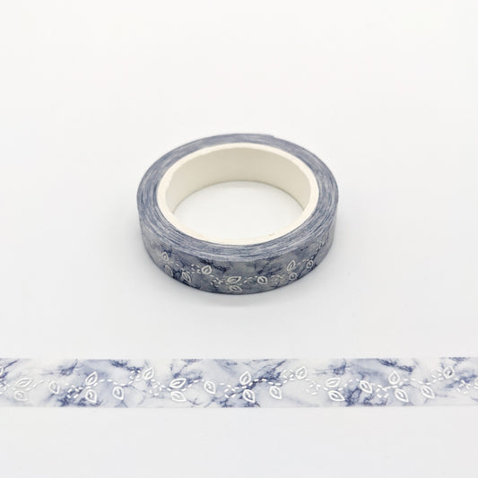 Blue Marble Breezy Leaves Foil Washi Tape - 10mm