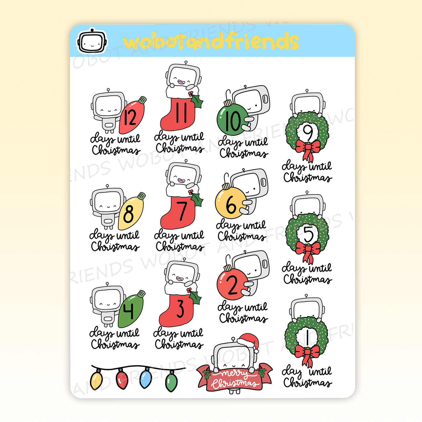 Christmas Countdown Wobots - H21