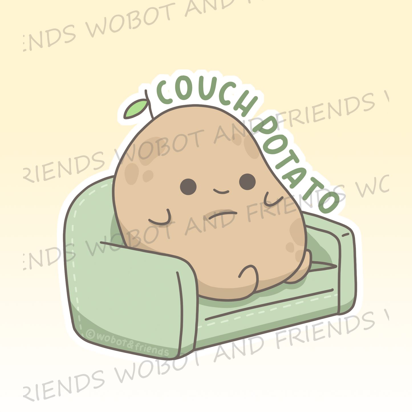 Couch Potato - Vinyl Sticker