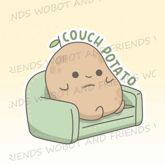 Couch Potato - Vinyl Sticker