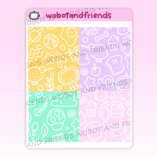 Pastel Doodle Panels - N20