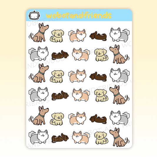 Dogs & Pups Deco Stickers - P25
