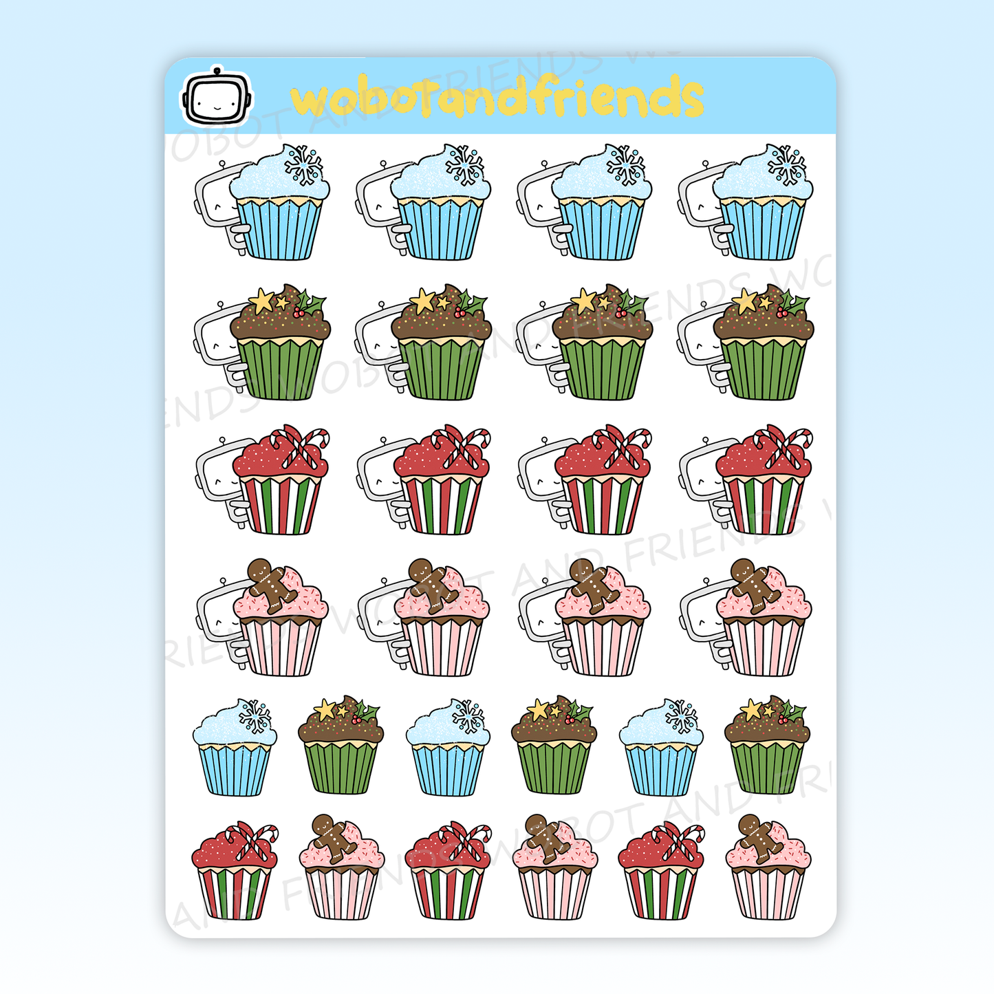 Holiday Cupcake Wobots - M19