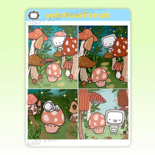 Mystical Mushroom Forest Panels - N04a
