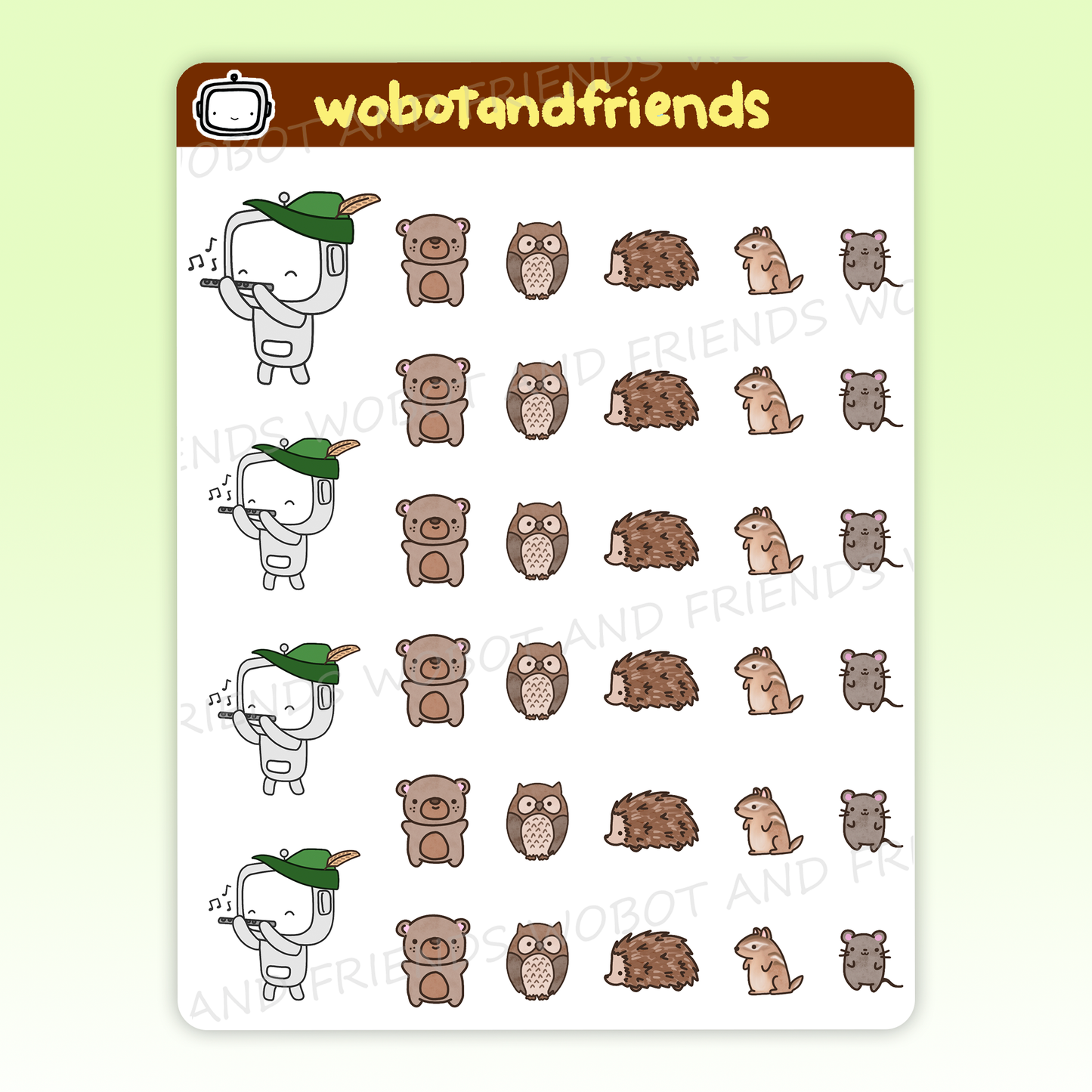 Pied Pipe-bot & Woodland Creatures - D33