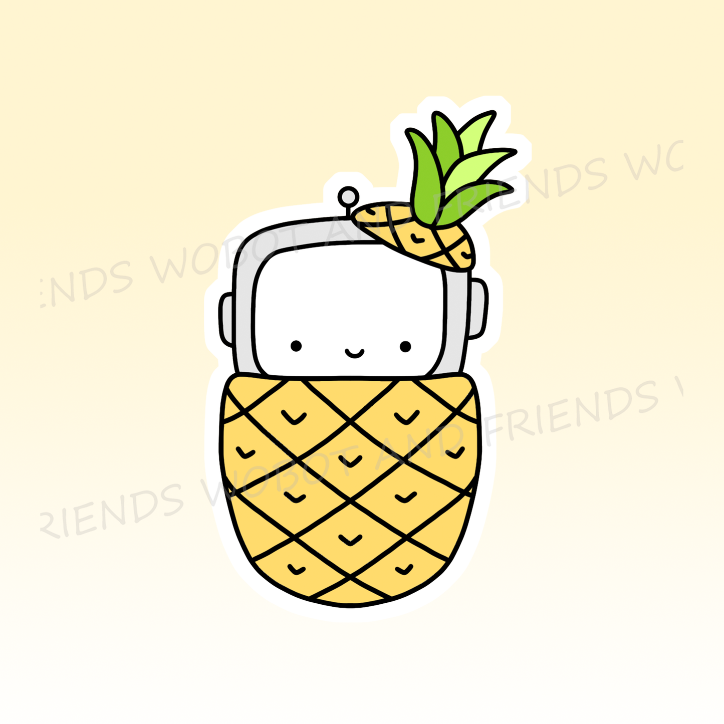 Pineapple Vinyl Sticker