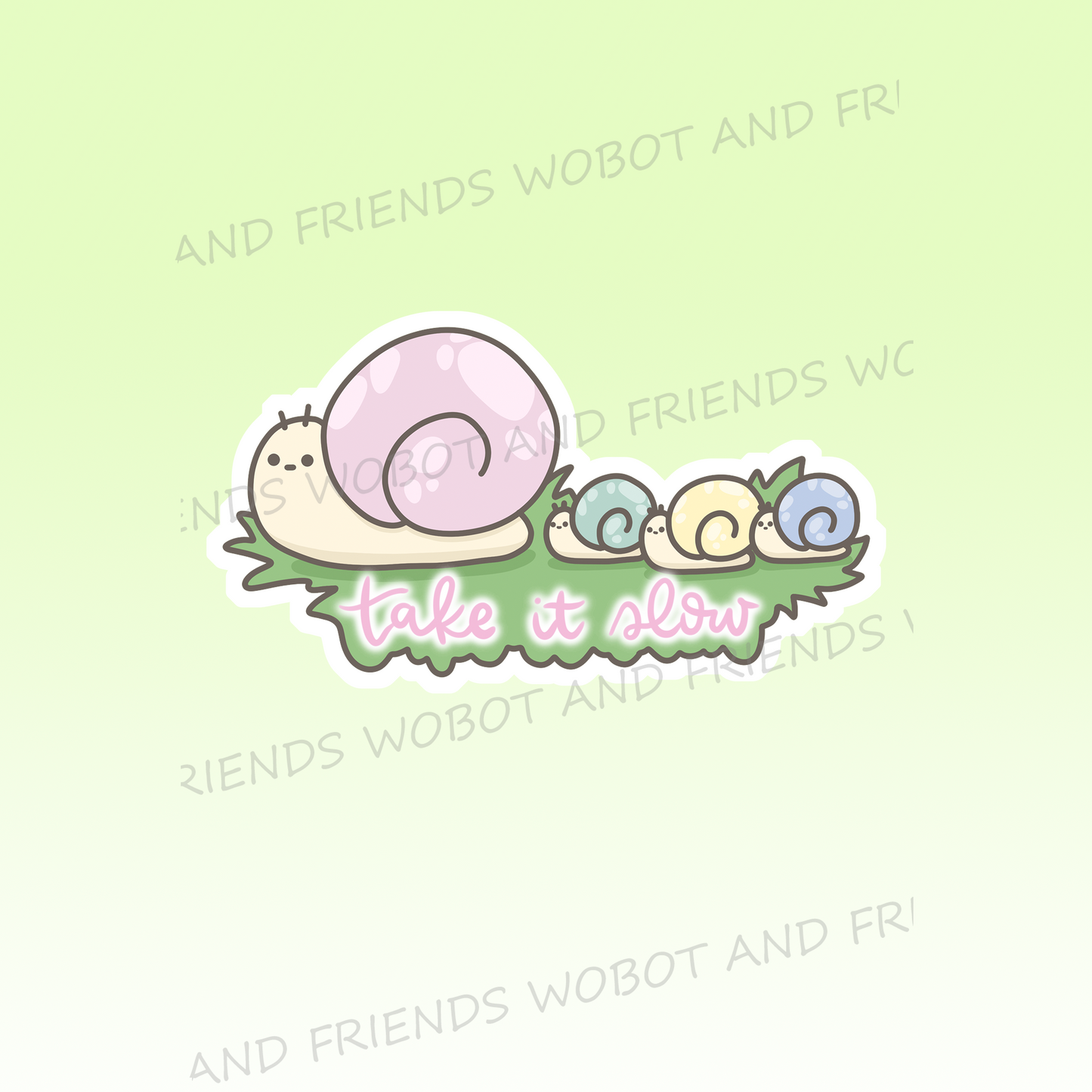 Take it Slow - Snail Vinyl Sticker