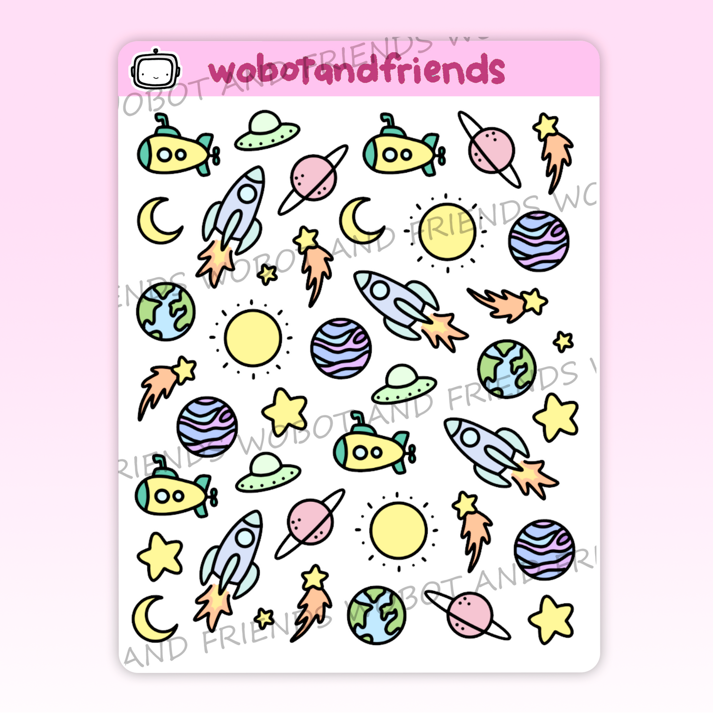 Outer Space Doodles - N18