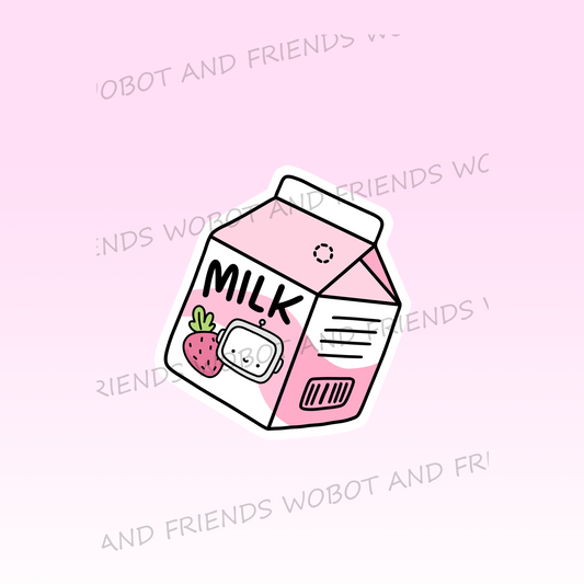 Strawberry Milk Vinyl Sticker