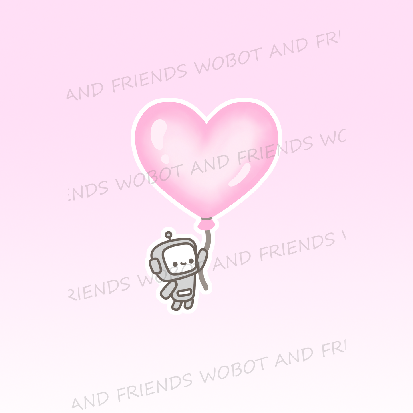 Heart Balloon - Vinyl Sticker